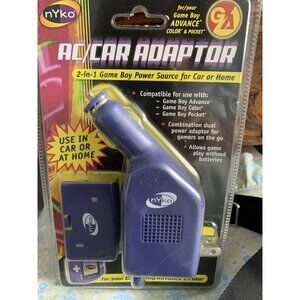 NYCO  AC/CAR ADAPTER FOR GAME BOY COLOR POCKET ADVANCE NEW/SEALED DUAL POWER